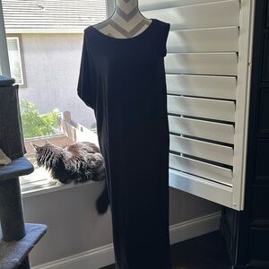 Black cotton maxi dress, size small.